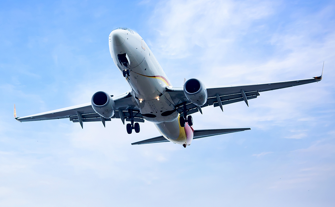 An aeroplane in flight