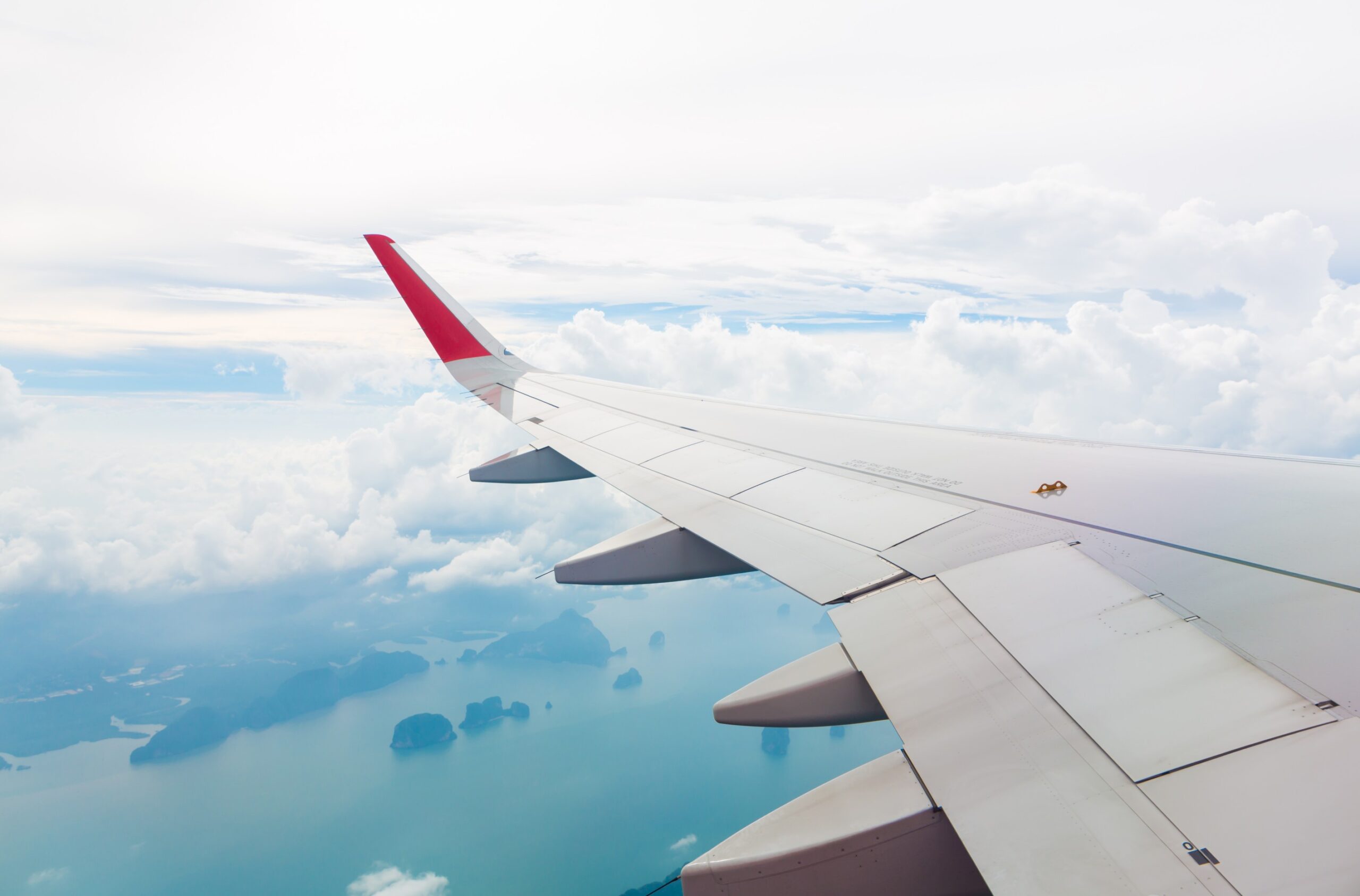 airplane wing mid flight